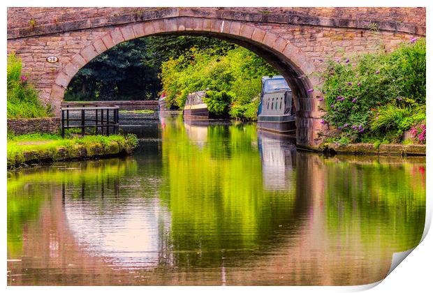 Canal reflections Print by Kevin Elias