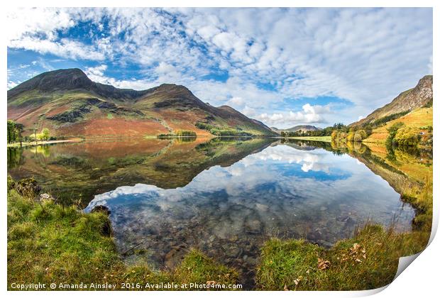 Buttermere in Autumn Print by AMANDA AINSLEY
