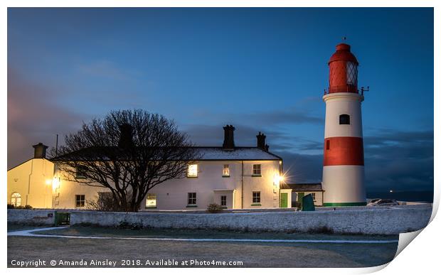 Souter Lighthouse Print by AMANDA AINSLEY