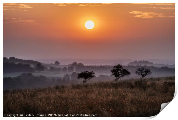 Enchanting Sunrise over Teesdale Print by AMANDA AINSLEY