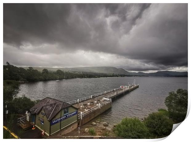Stormy Sky over Ullswater Print by Charles Little