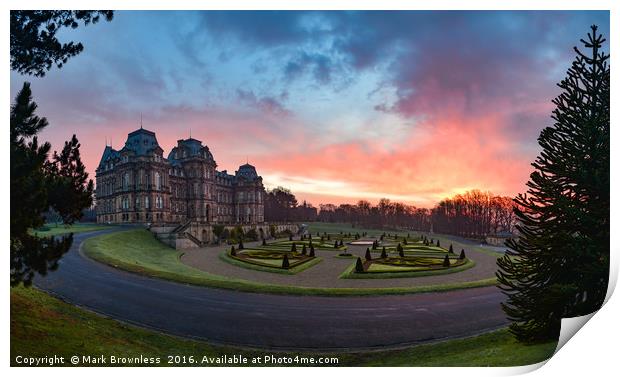 'Bowes Museum Sunrise' Print by Mark Brownless