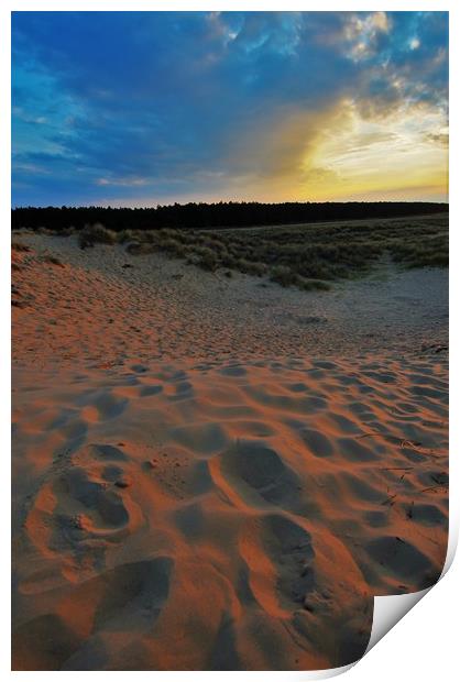   Footprints in the sand                           Print by philip myers