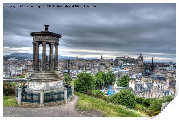 Edinburgh Skyline Print by Stephen Lipton