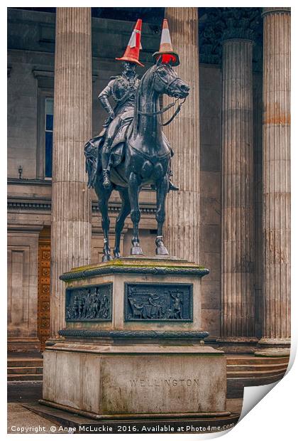 The Equestrian Wellington Statue Print by Anne McLuckie