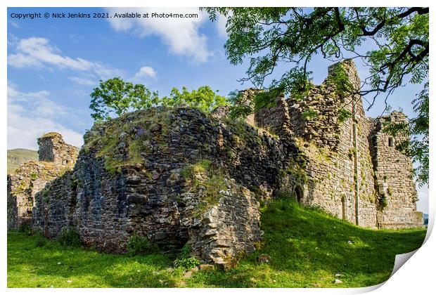 Remains of Pendragon Castle Mallerstang Cumbria Print by Nick Jenkins