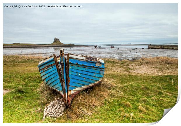 Abandoned Fishing Boat on Lindisfarne  Print by Nick Jenkins