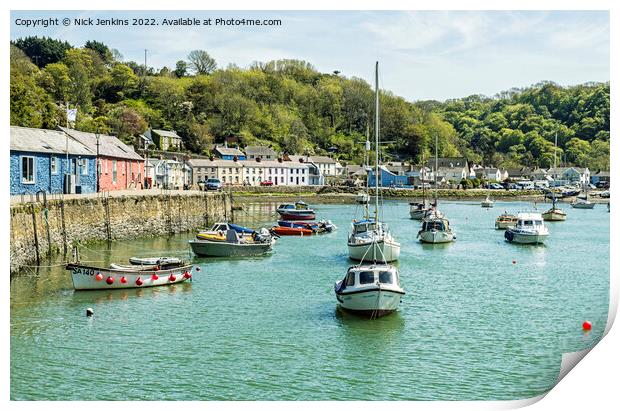 Abergwaun Fishing Village Fishguard Pembrokeshire Print by Nick Jenkins