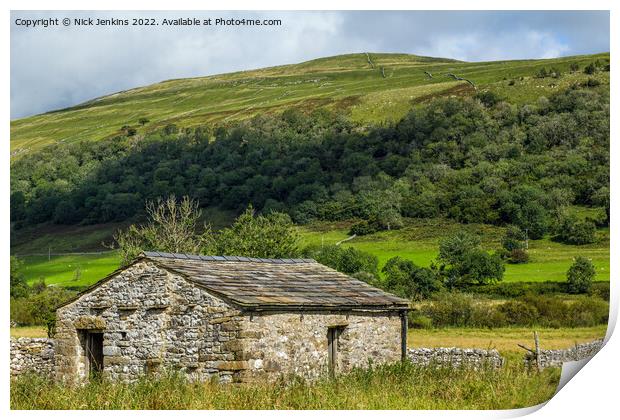 Yorkshire Dales Barn Wharfedale Print by Nick Jenkins