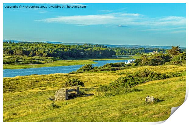The River Ogmore at Ogmore by Sea Wales Print by Nick Jenkins