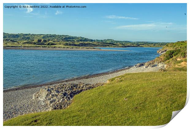Estuary River Ogmore at Ogmore by Sea Print by Nick Jenkins