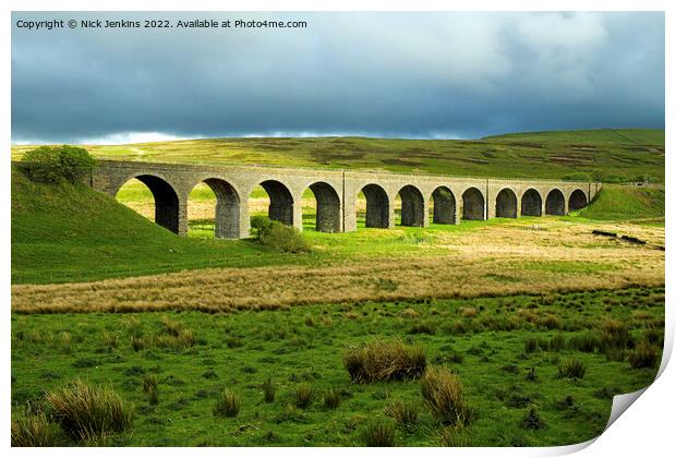 Dandry Mire Arched Viaduct Garsdale Head Cumbria Print by Nick Jenkins