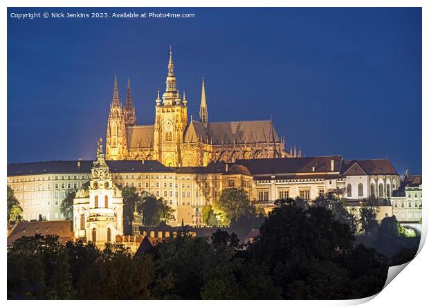 St Vitus Cathedral Prague Czech Republic Print by Nick Jenkins