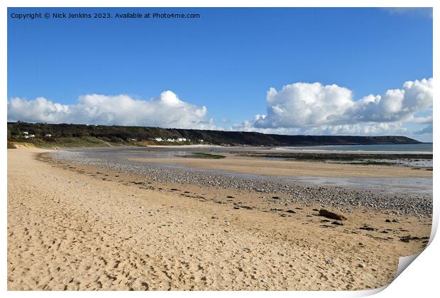 Port Eynon Bay linked with Horton Gower AONB  Print by Nick Jenkins