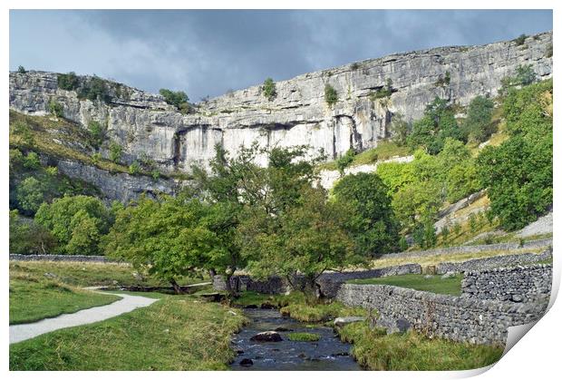 Malham Cove at Malhamdale in the Yorkshire Dales Print by Nick Jenkins