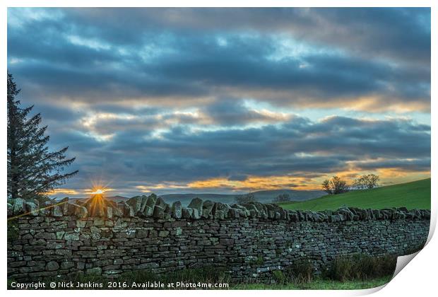 Sunrise over the Wall Print by Nick Jenkins