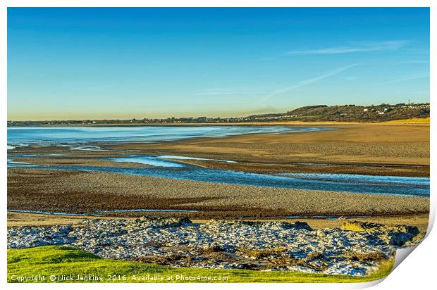 Ogmore by Sea and Beach Print by Nick Jenkins