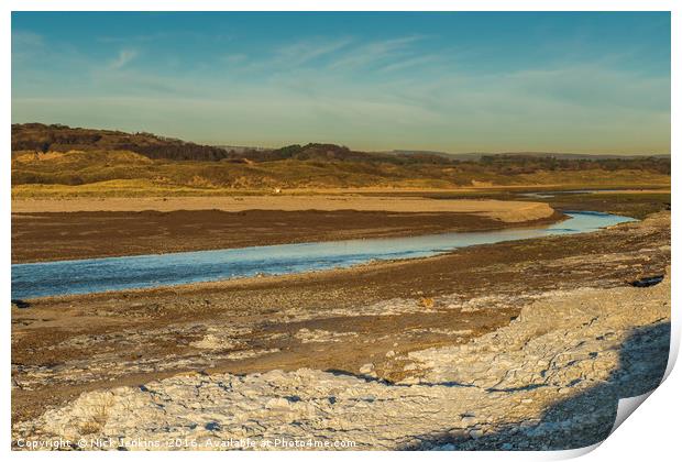 River Ogmore Estuary at Ogmore by Sea Print by Nick Jenkins