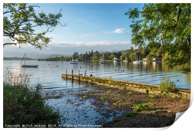 Windermere from Miller Ground Lake District  Print by Nick Jenkins