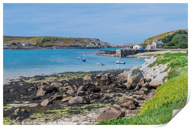 New Grimsby Harbour Tresco Isles of Scilly Print by Nick Jenkins