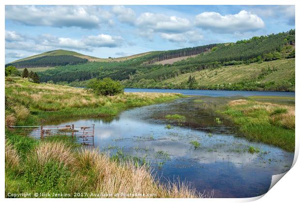 The Talybont Reservoir Brecon Beacons South Wales Print by Nick Jenkins