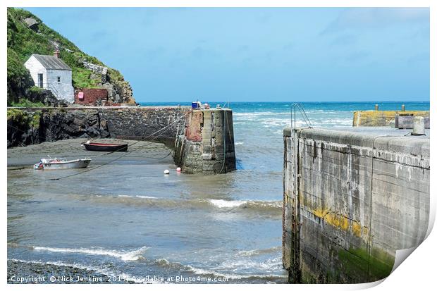 Entrance to Porthgain Harbour Pembrokeshire Coast Print by Nick Jenkins