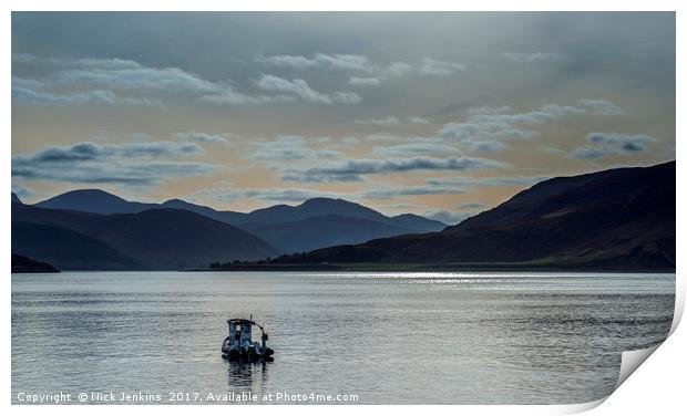 Little Loch Broom on an October afternoon Print by Nick Jenkins