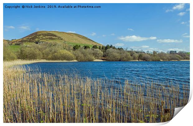 Llanbwchllyn Lake Radnorshire Powys Print by Nick Jenkins