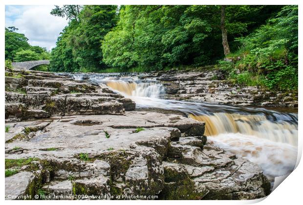 Stainforth Beck and Bridge on the River Ribble  Print by Nick Jenkins