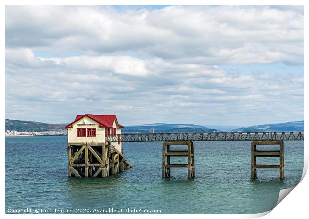 The Old Mumbles Lifeboat Station Print by Nick Jenkins