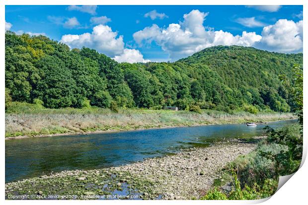 River Wye Tintern Wye Valley South Wales Print by Nick Jenkins