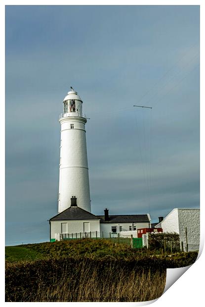 Nash Point Lighthouse Glamorgan Heritage Coast Print by Nick Jenkins