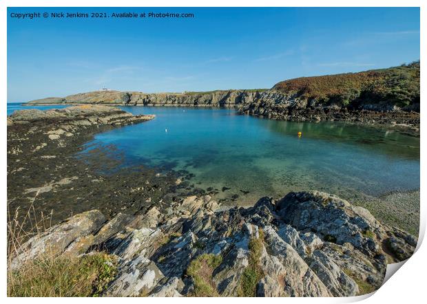 Porth Eilian on the North West corner of Anglesey Print by Nick Jenkins
