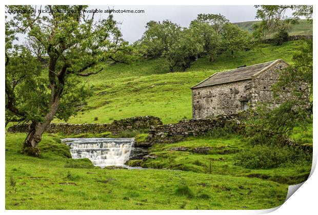 A Dales landscape at Cray in the Yorkshire Dales  Print by Nick Jenkins