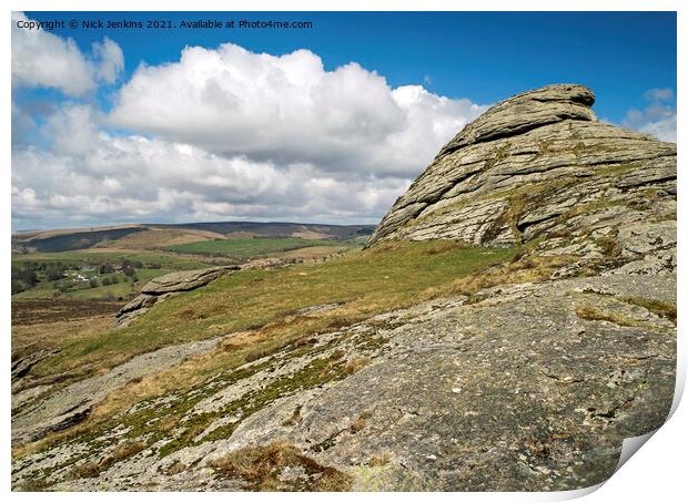 Haytor in the Dartmoor National Park Devon Print by Nick Jenkins