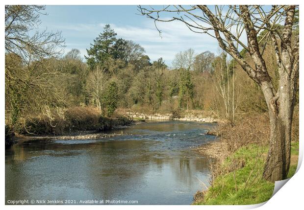 The River Ogmore at Merthyr Mawr in south Wales Print by Nick Jenkins