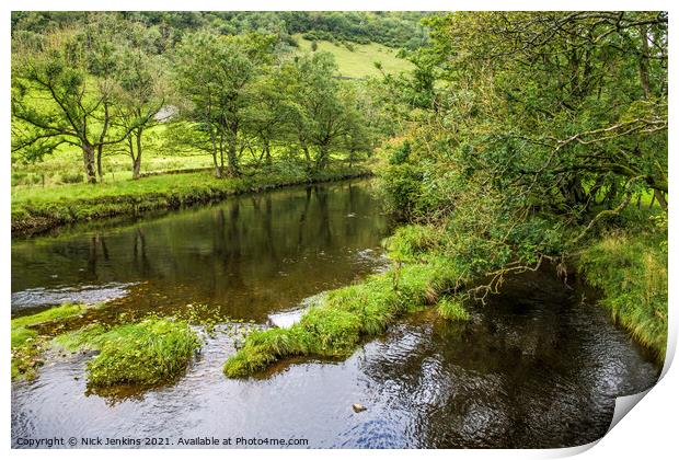 The River Wharfe near Starbotton Upper Wharfedale  Print by Nick Jenkins