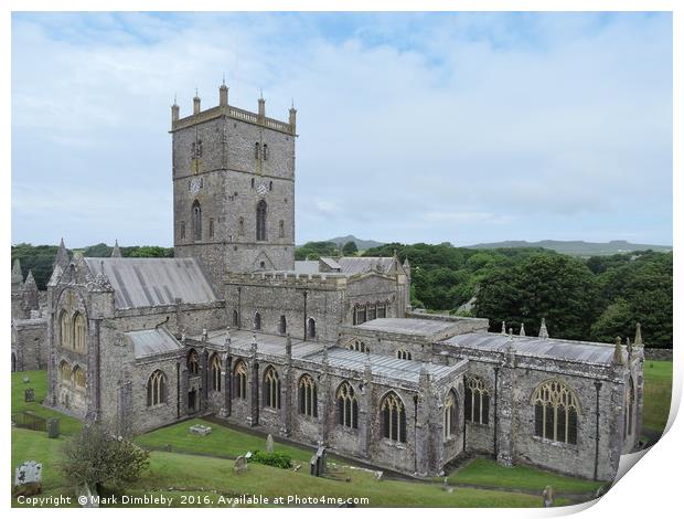           St. Davids Cathedral Print by Mark Dimbleby