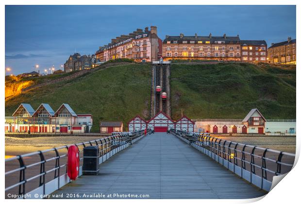 saltburn by the sea Print by gary ward