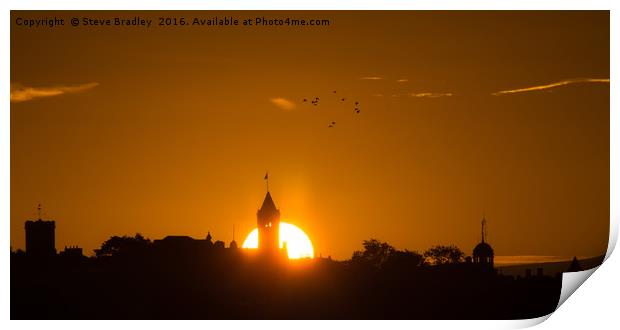 Sunrise Over Colne, Lancashire Print by Steve Bradley