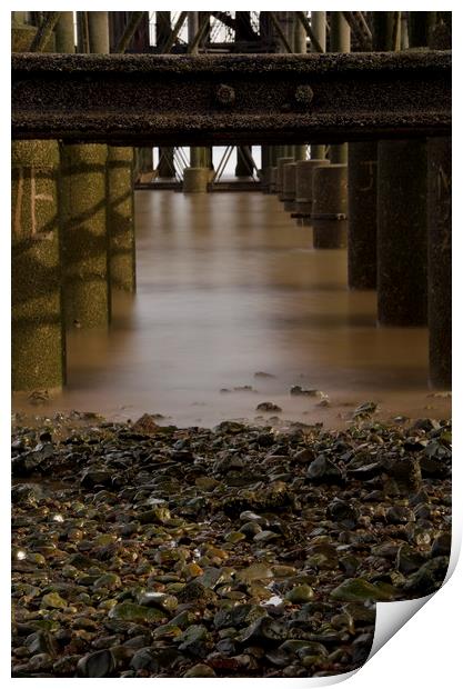 Under the Pier Print by Eric Pearce AWPF