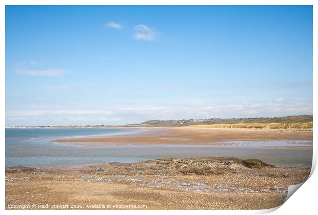 Ogmore River Estuary South Wales Print by Heidi Stewart