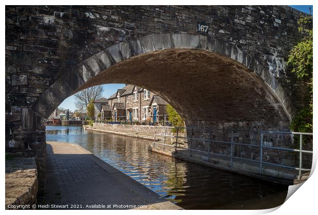 Bridge No. 167 at the Brecon Canal Basin Print by Heidi Stewart