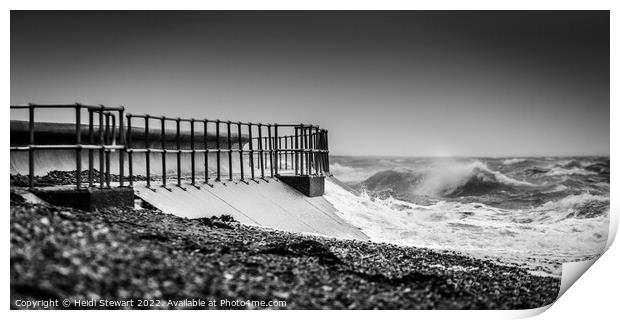 Stormy Day at Meon Shore  Print by Heidi Stewart