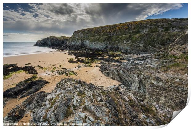 Porth Dafarch Beach, Anglesey Print by Heidi Stewart