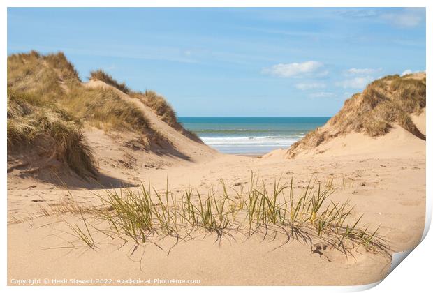 Sand Dunes Rhossili Bay Gower Print by Heidi Stewart