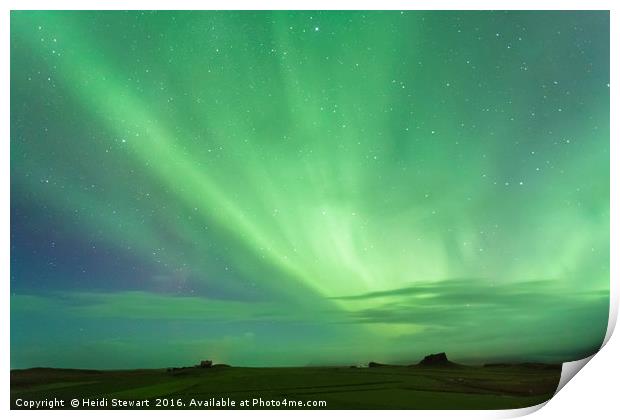 Aurora Borealis Iceland Print by Heidi Stewart