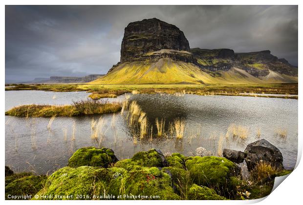 The Giant of Mt Lomagnupur in Iceland Print by Heidi Stewart