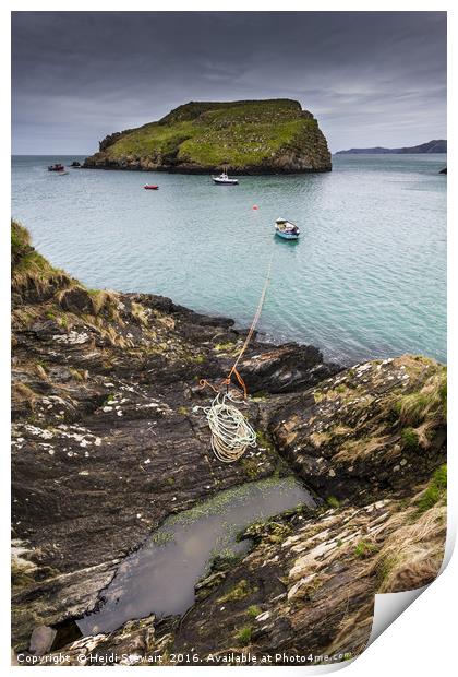Castle Island, Abercastle, Pembrokeshire, Wale UK Print by Heidi Stewart