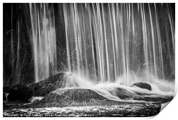 Falls at Llyn Y Fan Fach Print by Heidi Stewart